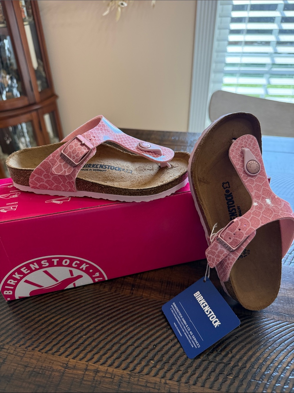 Birkenstock Magic Snake Rose “GISEH” Sandals for Girls NIB